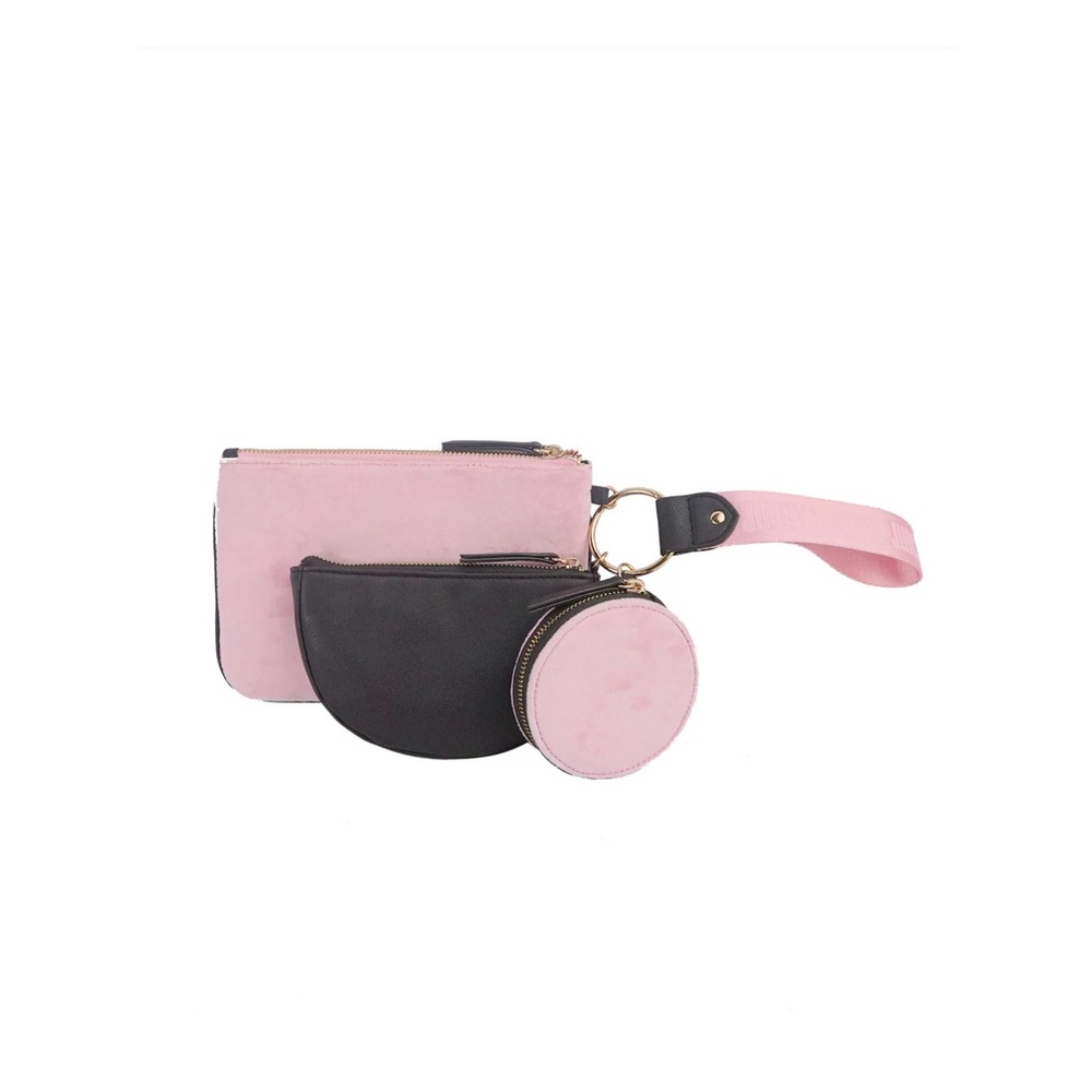 Juicy Couture Mini Me Pink and Black Wristlet Trio - Picture 4 of 5
